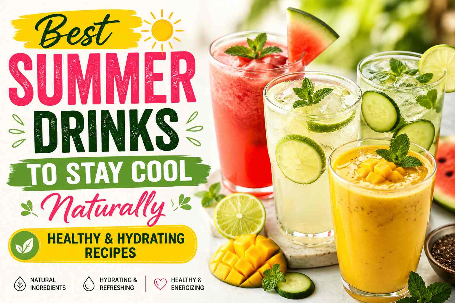 15 Healthy Summer Drinks to Stay Cool Naturally (+ Easy Recipes) 1 “Step-by-Step Global Recipes, Cooking Tips & Food Guides” best healthy drinks
